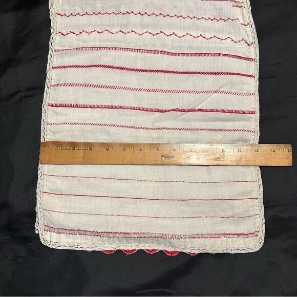 Vintage 1936-37 Belgian Student Handmade Linen Embroidery Needlepoint Sampler - Picture 9 of 11